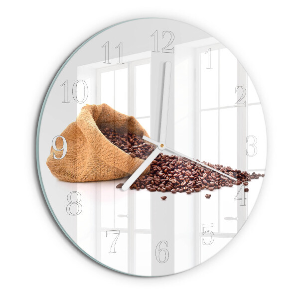 Reloj de pared redondo Granos de café