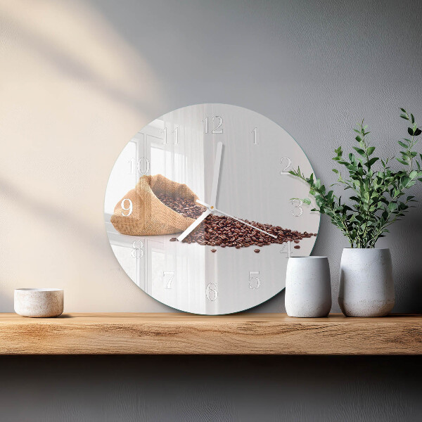 Reloj de pared redondo Granos de café