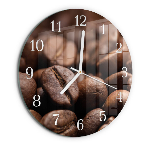 Reloj de pared redondo Granos de café