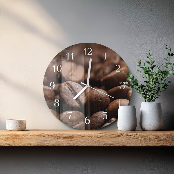 Reloj de pared redondo Granos de café