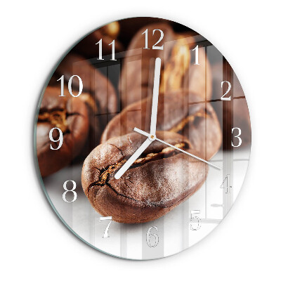 Reloj de pared redondo Granos de café