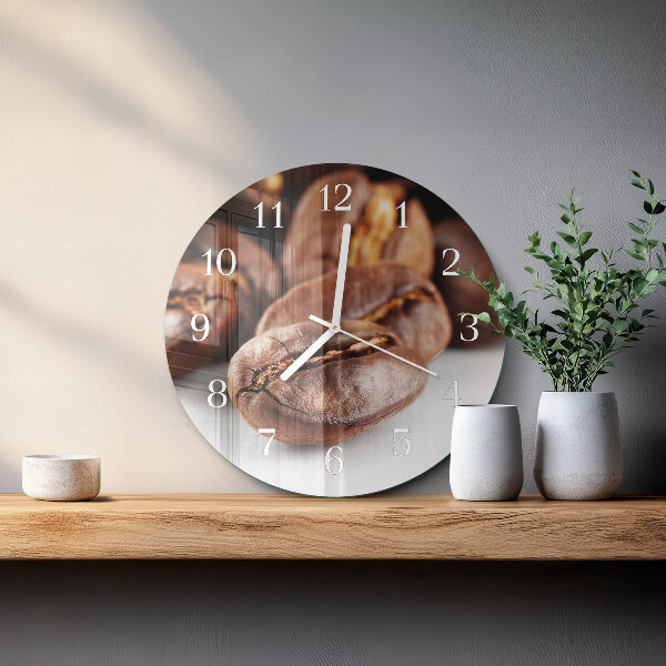 Reloj de pared redondo Granos de café