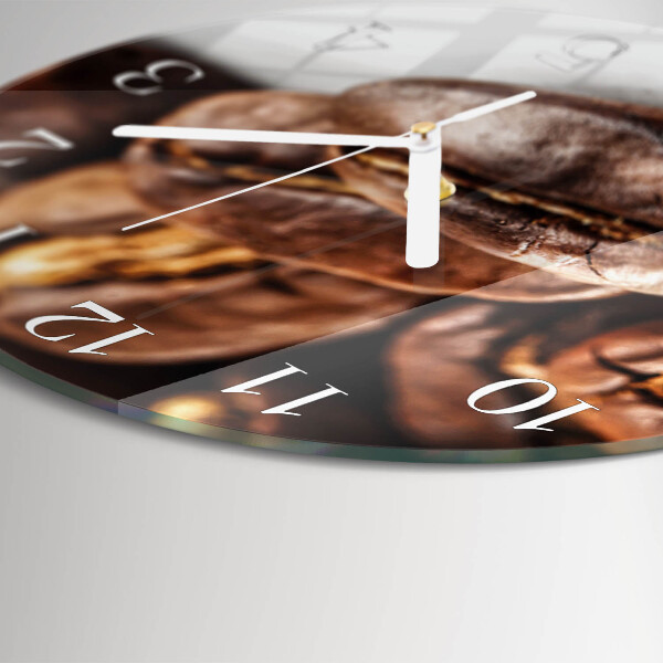 Reloj de pared redondo Granos de café