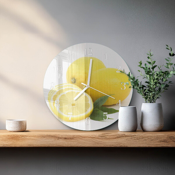 Reloj de pared redondo Limones