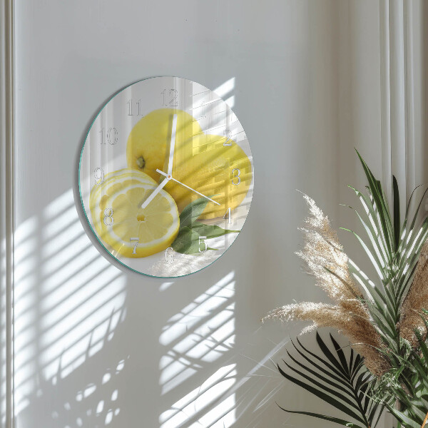 Reloj de pared redondo Limones