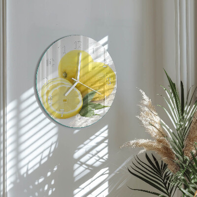 Reloj de pared redondo Limones