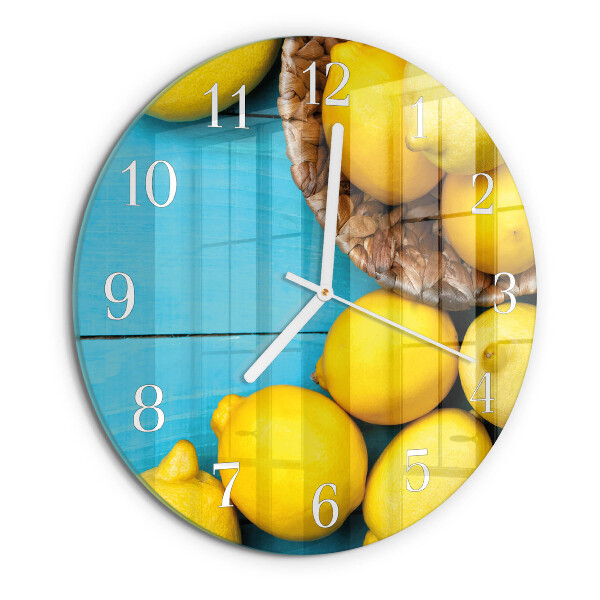 Reloj de pared redondo Limones