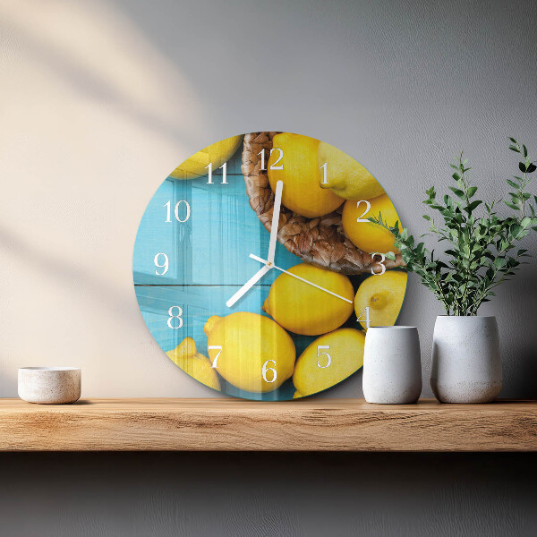 Reloj de pared redondo Limones