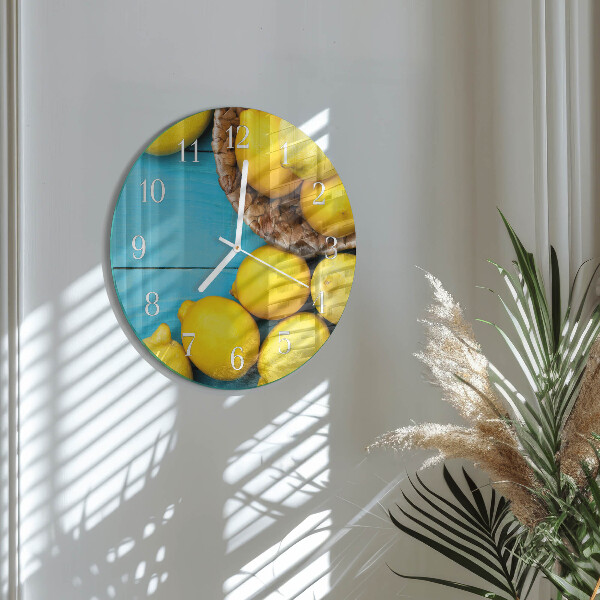 Reloj de pared redondo Limones