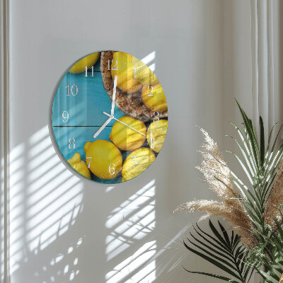 Reloj de pared redondo Limones