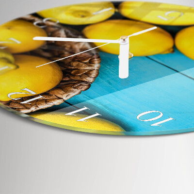 Reloj de pared redondo Limones