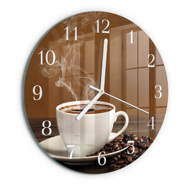 Reloj de pared redondo Café