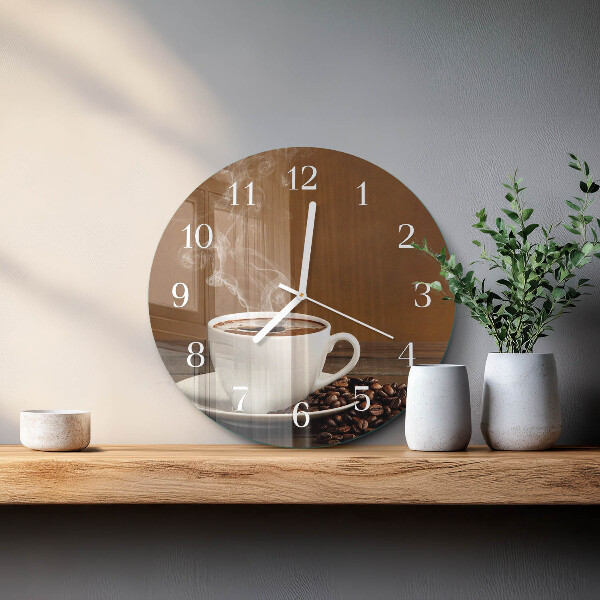 Reloj de pared redondo Café