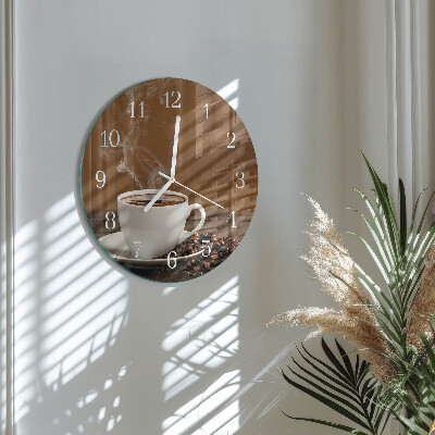 Reloj de pared redondo Café