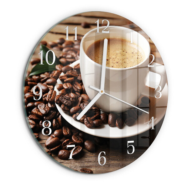 Reloj de pared redondo Café