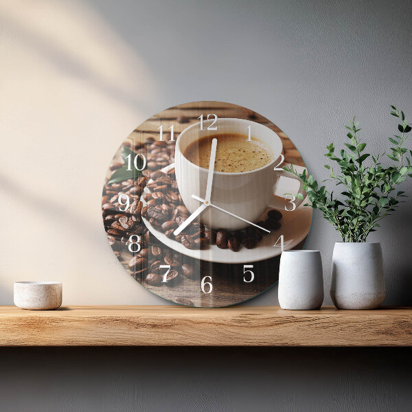 Reloj de pared redondo Café
