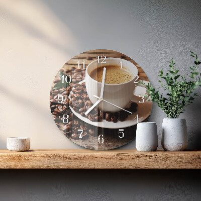Reloj de pared redondo Café