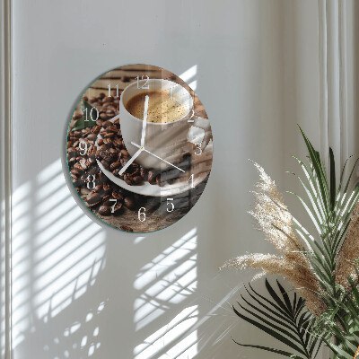Reloj de pared redondo Café