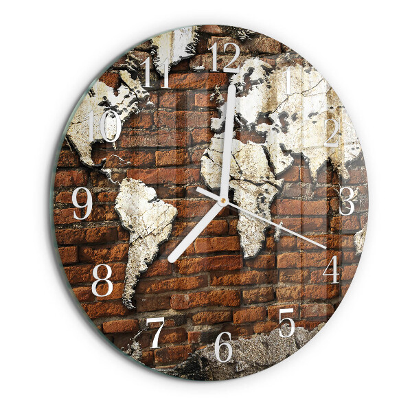 Reloj de pared redondo Continentes