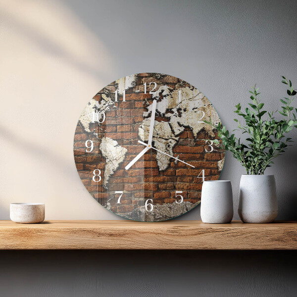 Reloj de pared redondo Continentes
