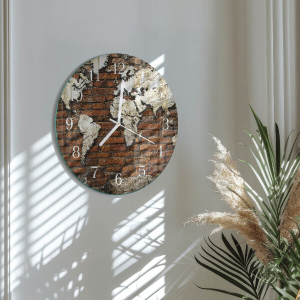 Reloj de pared redondo Continentes