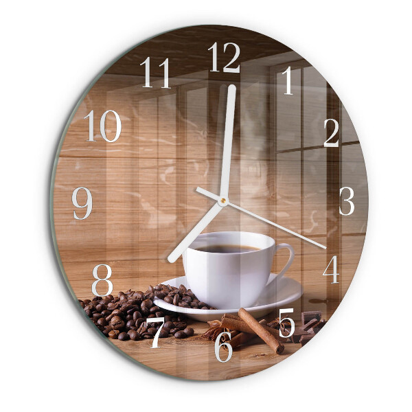 Reloj de pared redondo Café