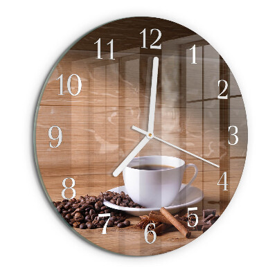 Reloj de pared redondo Café