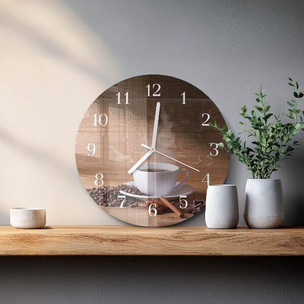 Reloj de pared redondo Café