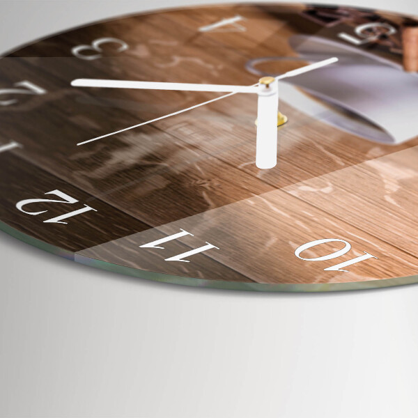 Reloj de pared redondo Café