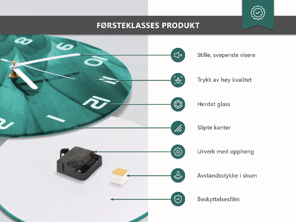 Reloj de pared redondo Café