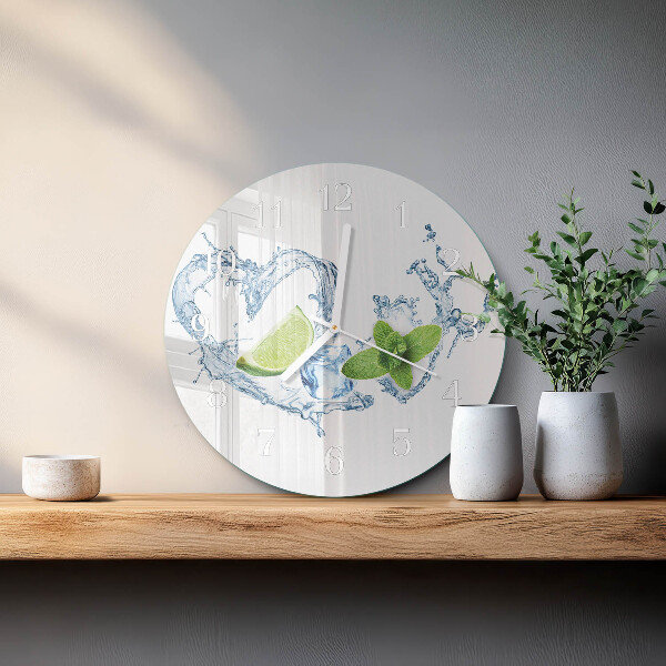 Reloj de pared redondo Menta
