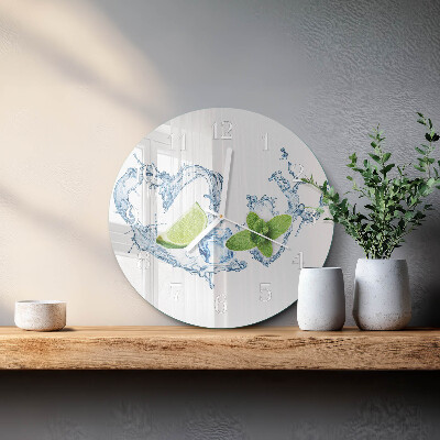 Reloj de pared redondo Menta