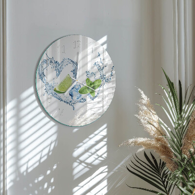 Reloj de pared redondo Menta