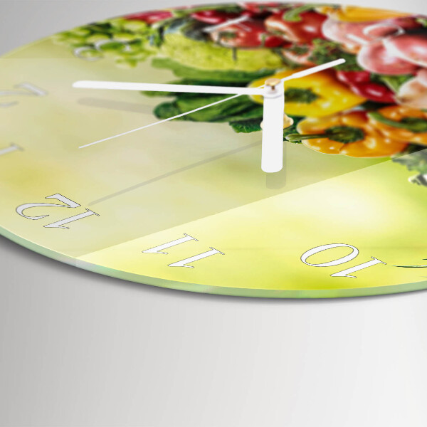 Reloj de pared redondo Verduras