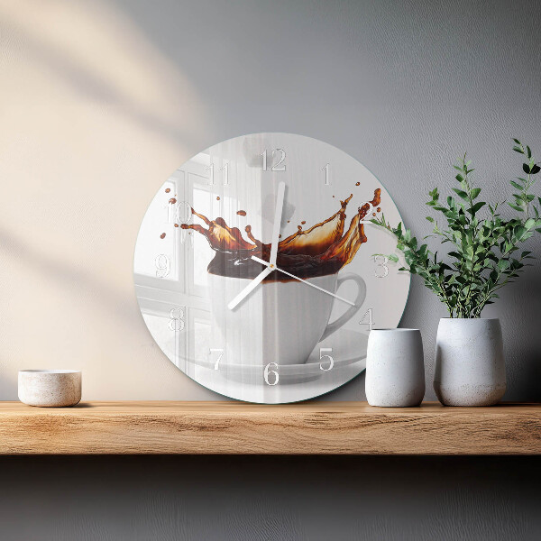 Reloj de pared redondo Café