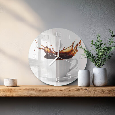 Reloj de pared redondo Café