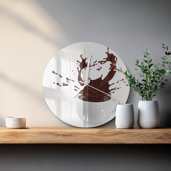 Reloj de pared redondo Café