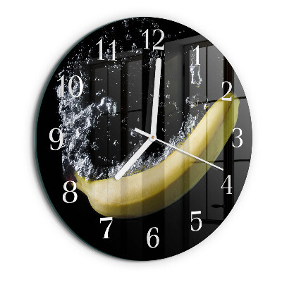 Reloj de pared redondo Banana