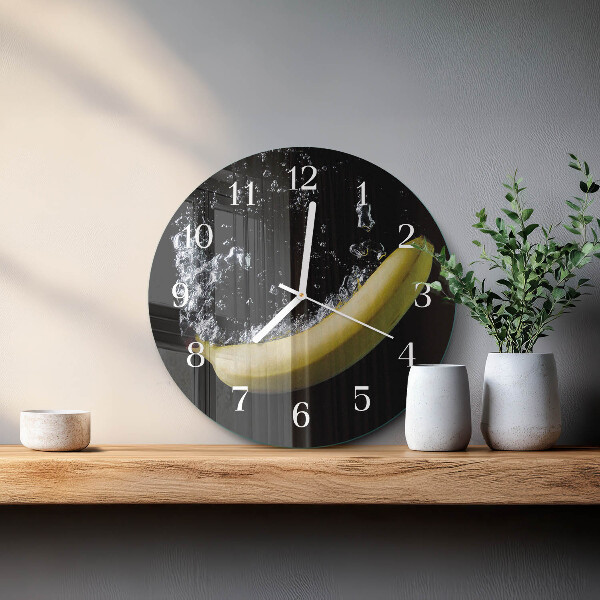 Reloj de pared redondo Banana
