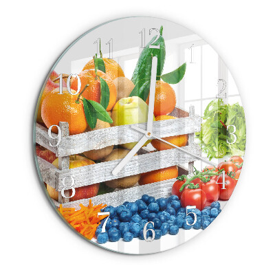 Reloj de pared redondo Verduras