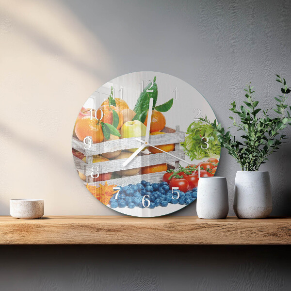 Reloj de pared redondo Verduras