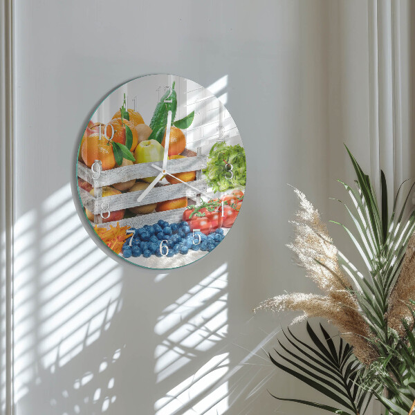 Reloj de pared redondo Verduras