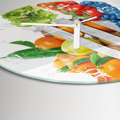 Reloj de pared redondo Verduras