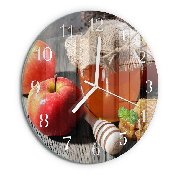 Reloj de pared redondo Miel de manzana
