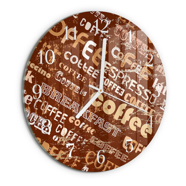 Reloj de pared redondo Café