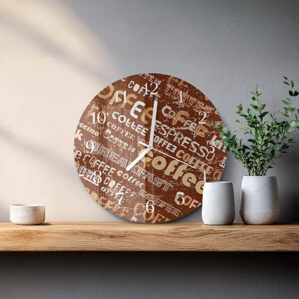 Reloj de pared redondo Café