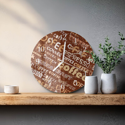 Reloj de pared redondo Café