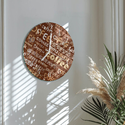 Reloj de pared redondo Café