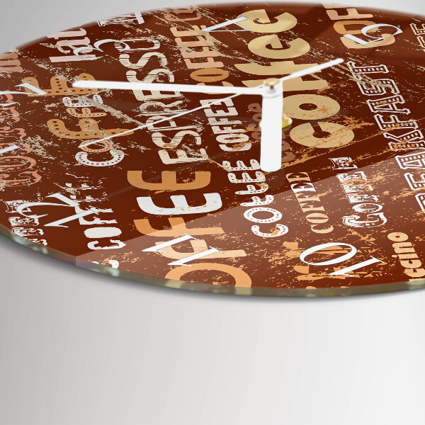 Reloj de pared redondo Café