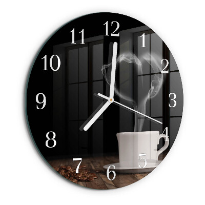 Reloj de pared redondo Café